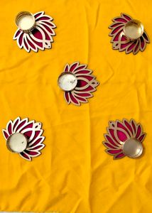 Handmade Lotus Candle Holder (Pack Of 5)