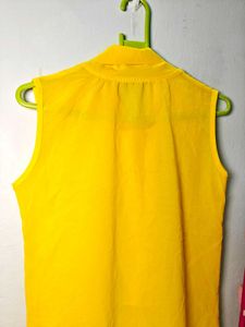Yellow Sleeveless Top