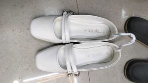 White Double Buckle Ballets