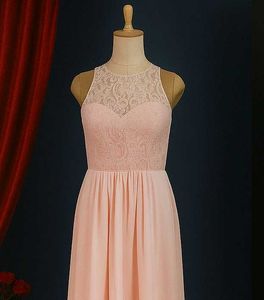 Elegant Pink Lace Dress