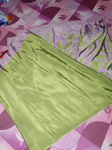 new crape Green &amp; Purple Saree with blouse