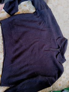 Navy Blue Knit Sweater
