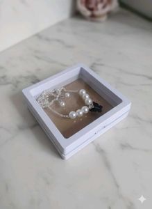 Elegant Pearl Butterfly Jewelry Set