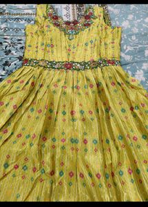 💛 Yellow Gown With Duppata 💛