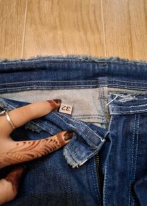 Ripped Blue Denim Jeans women