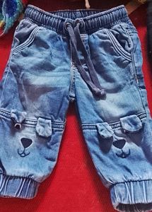 Cute Bear Denim Joggers