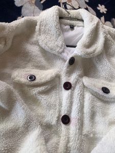 Korean Aesthetic Crop Teddy Wool Jacket