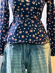 H&amp;M Floral Wrap Top
