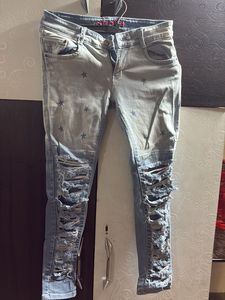 rough look denim jeans