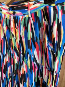 Multicolored Abstract Print Cargo Pants