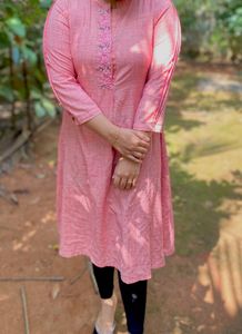 Elegant Pink Embroidered Kurti