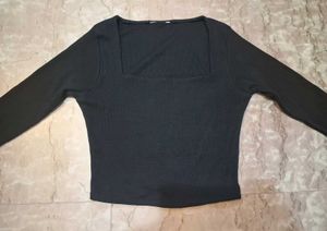 Elegant Black Long Sleeve Top