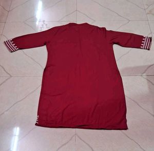 Maroon Kurti with Button Detail