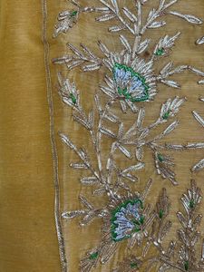 Beautiful Gold yellow Kurta With Work