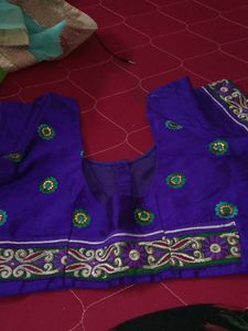 Purple Embroidered Blouse