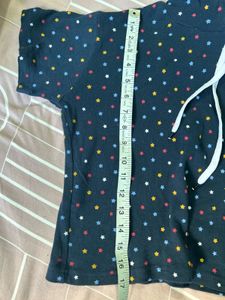 Oversized Crop Hoodie Star Print