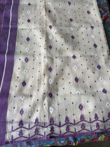 pure cotton needle jamdani saree