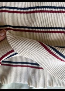 Cream RIBBED TOP