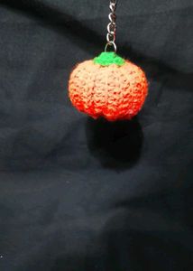 Crochet Pumpkin Keychain 6pics