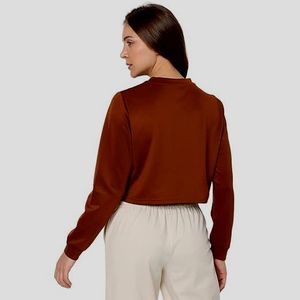 Brown 'I'm Future' Crop Top