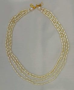 Rice Pearl Strand Necklace