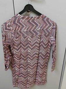 Chevron Print Tunic Top