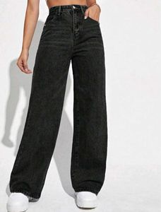 Charcoal straight fit denim 💕