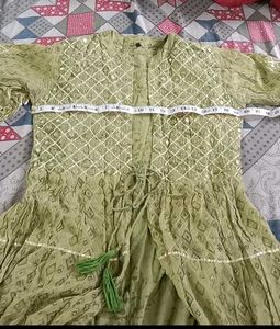 Green Embroidered Kurta Dress