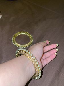 Bangles with Pearl Accents