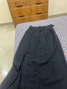 Black Slit Maxi Skirt