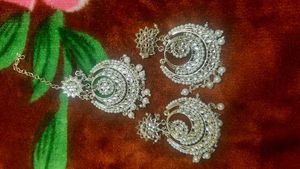 Indian Jewelry Set: Bangles, Earrings &amp; Tikka