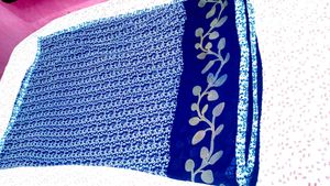 Elegant Blue Floral Saree