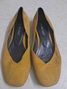 Ka Mei Gao Mustard Yellow Ballet Flats
