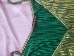 Green&amp;Golden Metallic Top For Party 🌻