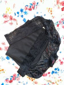 Black Lace Detail Dress