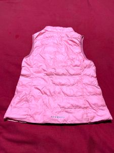 Kids Pink Puffer Sleeveless Jacket