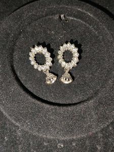 Dazzling Silver Jhumka Earrings