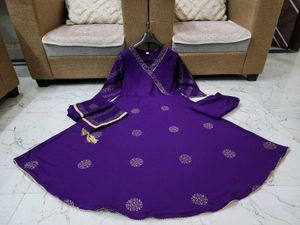 New Gown Designer Dress Purple