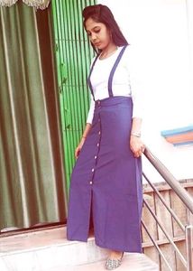 Dungaree Skirt With Combo White Tees For Women