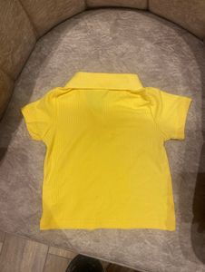 Hopscotch Yellow Polo Shirt And Pant Set