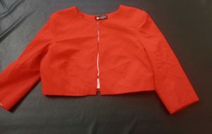 Red Crop Blazer