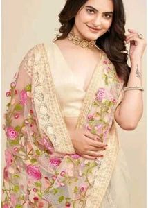 Tanya mittal sadi. fancy net saree   cash on  deli