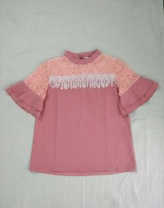 "Sophistication meets sweet" lace-detail top