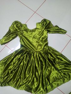 Olive Green Satin Top