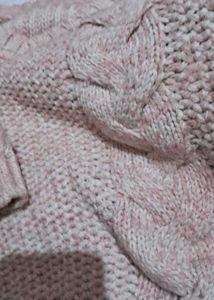 Blush Pink Cable Knit Sweater