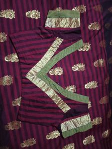 Embellished CottonSilkSaree With Patterned Blous