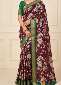 Floral Print Saree
