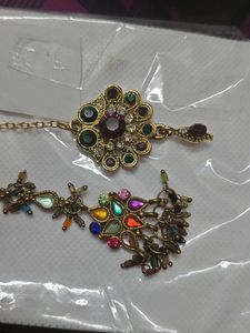 Colorful Maang Tikka Combo of 2