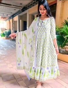 Floral Print Anarkali