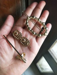 Pearl Hair Clips Set of 3